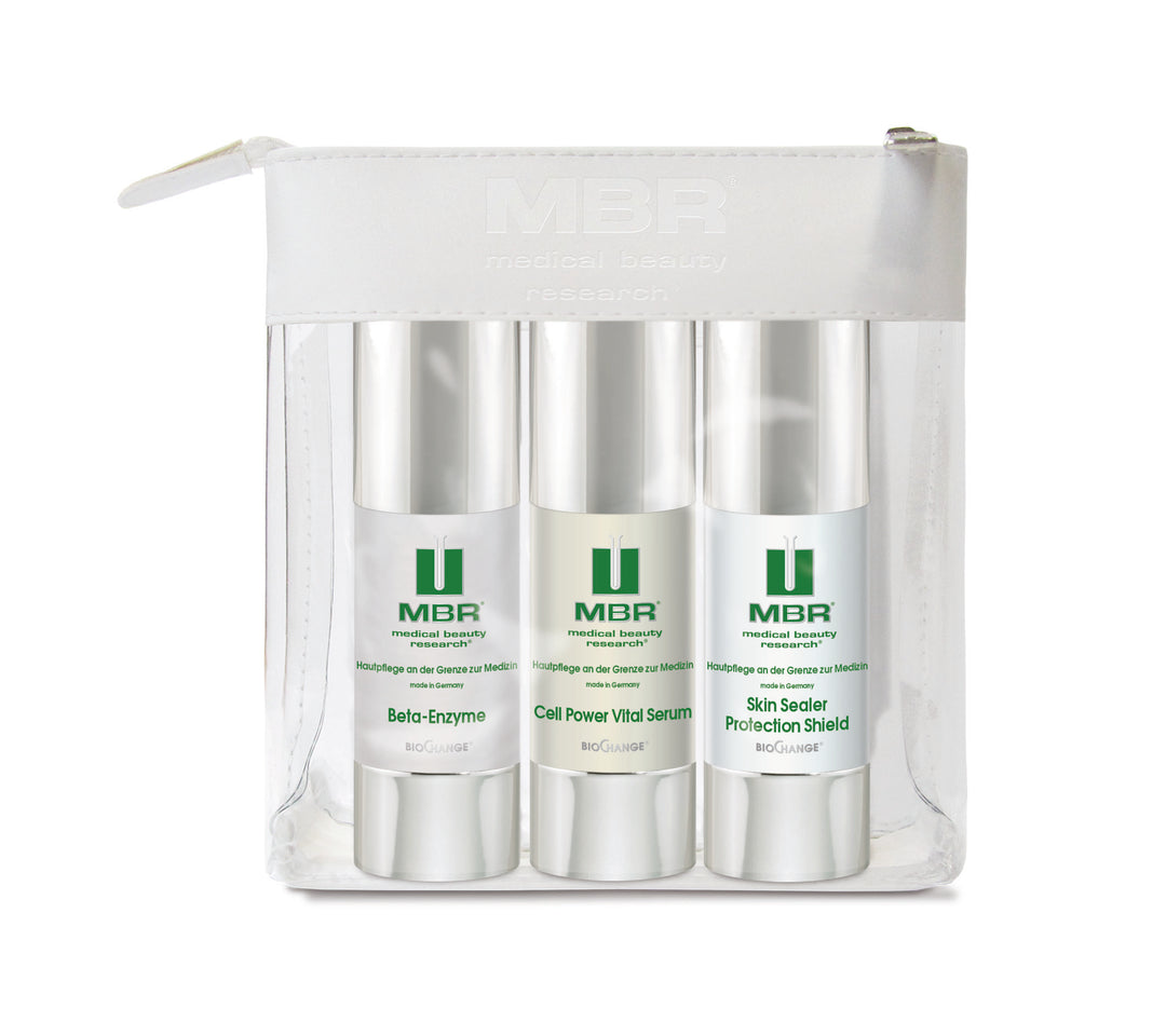 MBR Travel Set: Beta-Enzyme | Cell Power Vital Serum | Skin Sealer Protection Shield