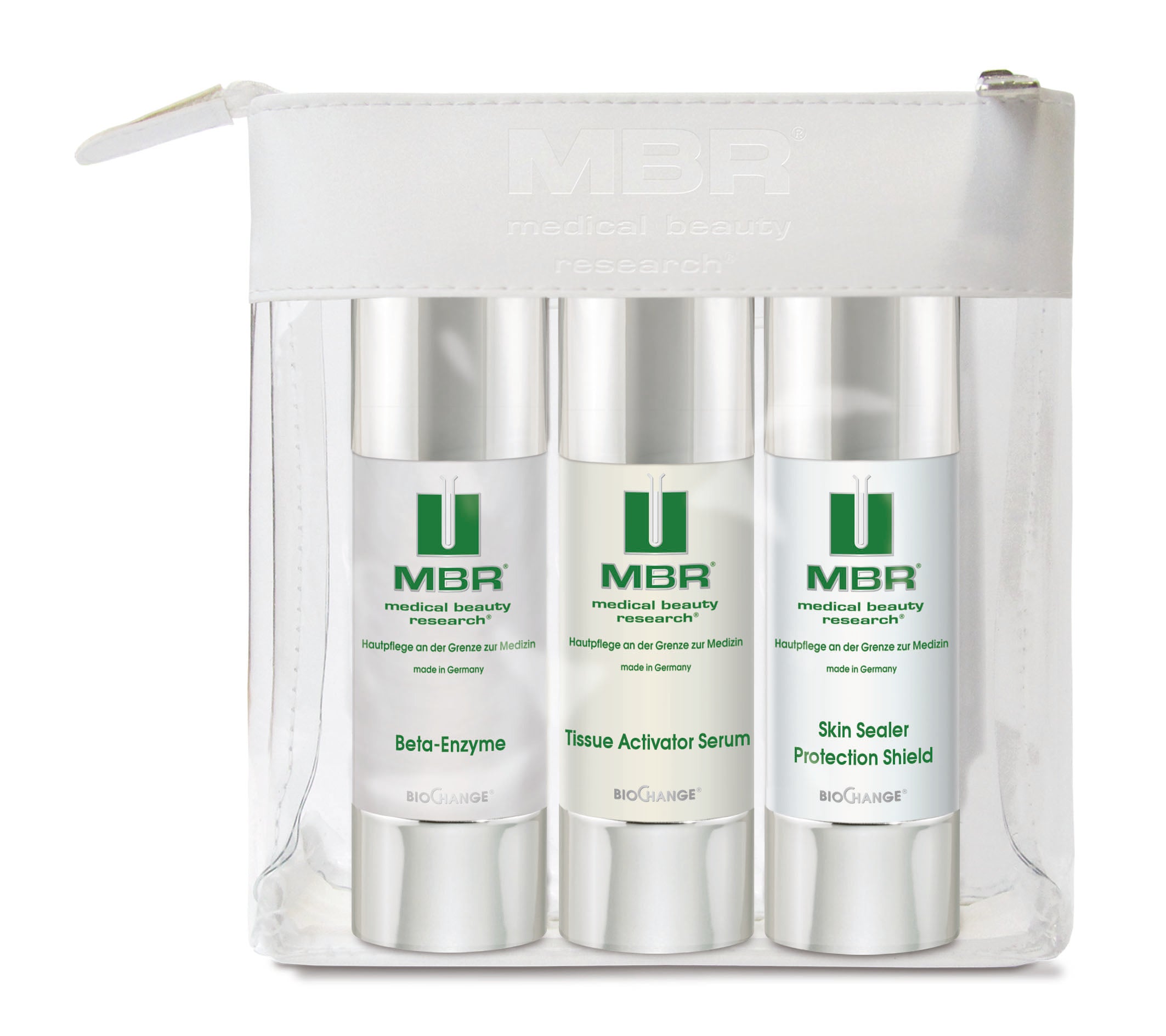 MBR Travel Set: Beta-Enzyme | Tissue Activator Serum | Skin Sealer Protection Shield